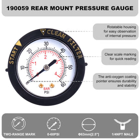 Wadoy compatibility with Pentair rear-mount gauges for seamless replacement.