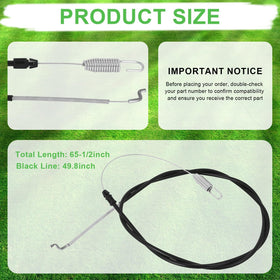 Wadoy drive cable replacement for 290-945, direct-fit compatibility for Toro mowers