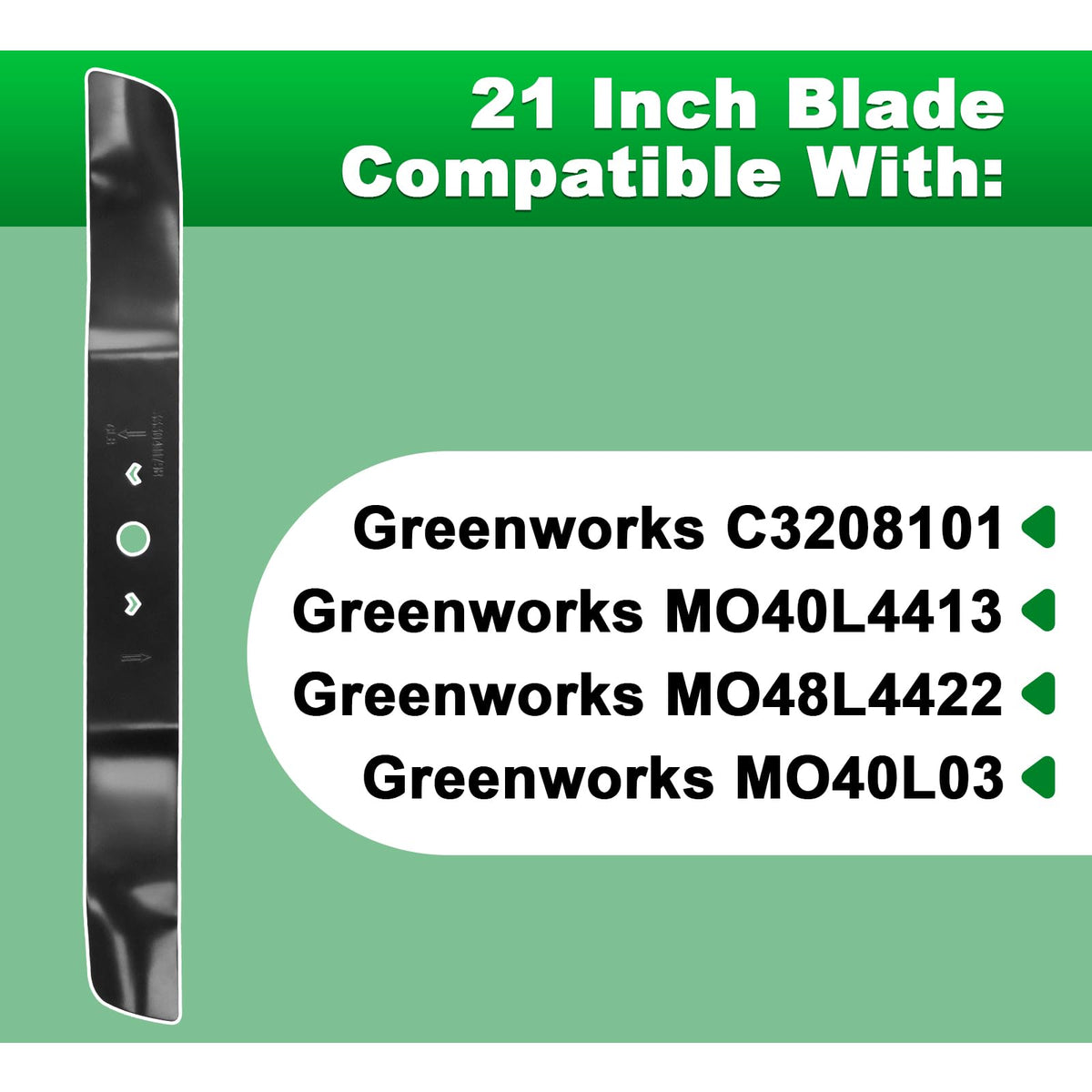 Wadoy blade designed for Greenworks MO40L4413 compatibility