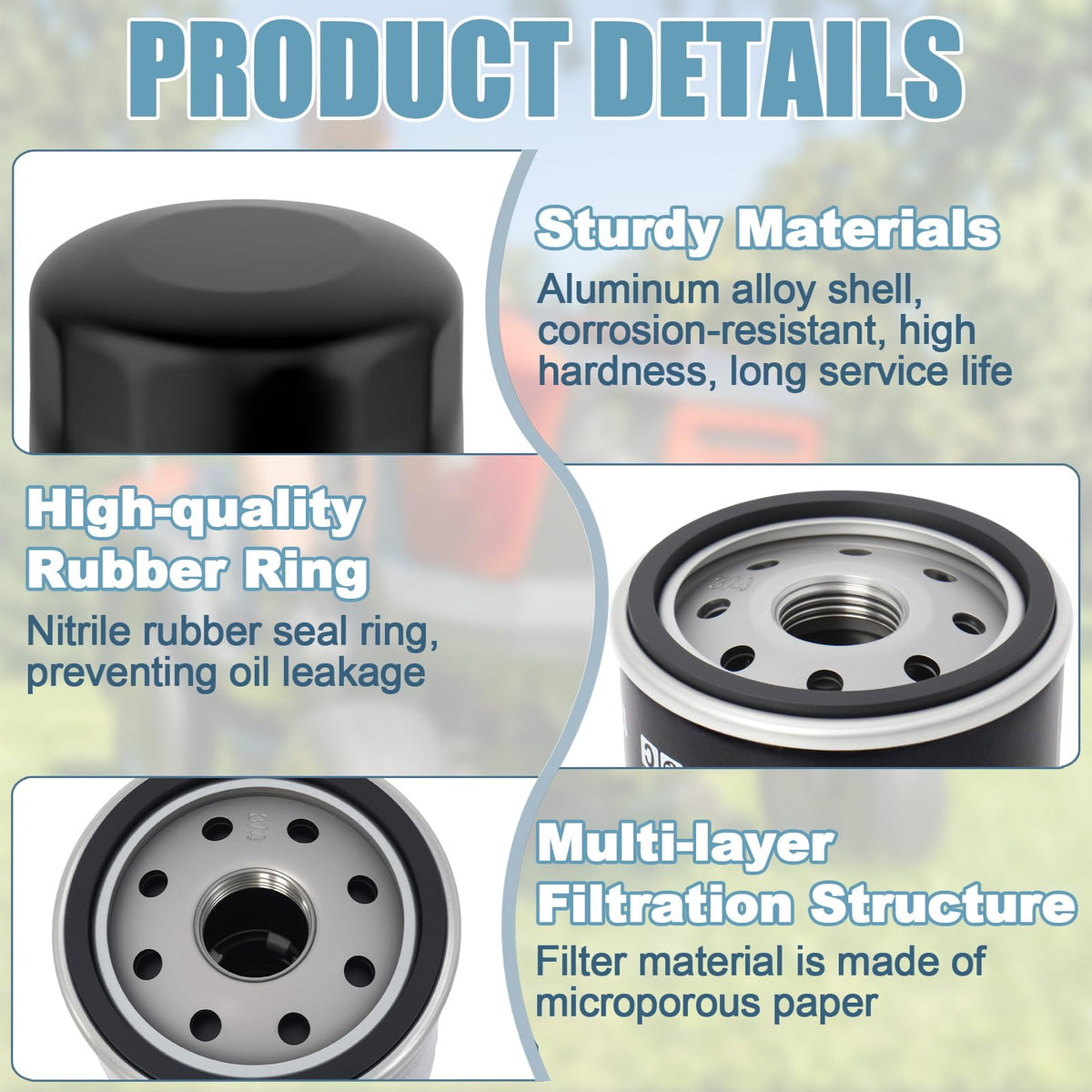 Wadoy hydro-gear compatible filter shown for broad system compatibility.