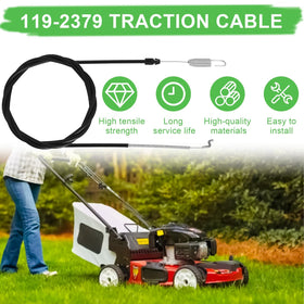 Wadoy spring-end feature on traction cable for smooth drive engagement
