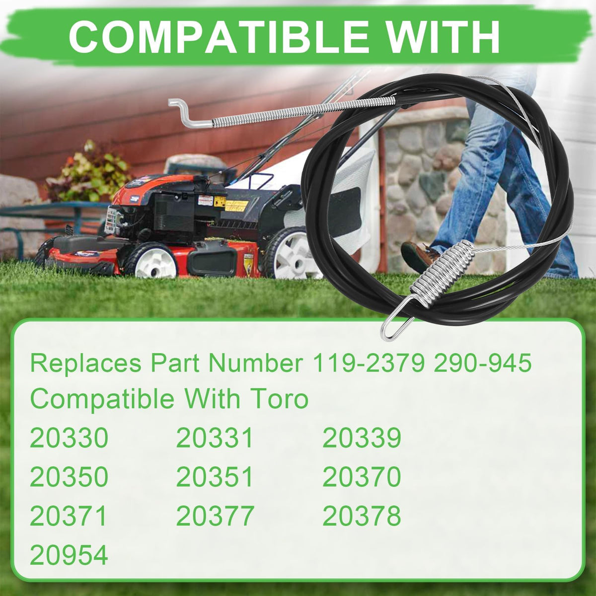 Wadoy compatibility with Toro Recycler 20330–20954 models for reliable replacement