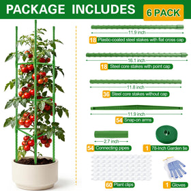 WAENLIR 51-inch adjustable tomato trellis ready for growing vines
