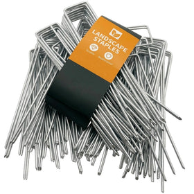 WAENLIR 6 inch garden stake close-up shows durable galvanized steel for fabric anchoring.