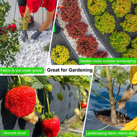 WAENLIR durable weed blocker installed along a garden edge