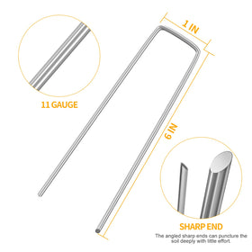 WAENLIR galvanized stakes demonstrate rust-resistant design for reuse in projects.