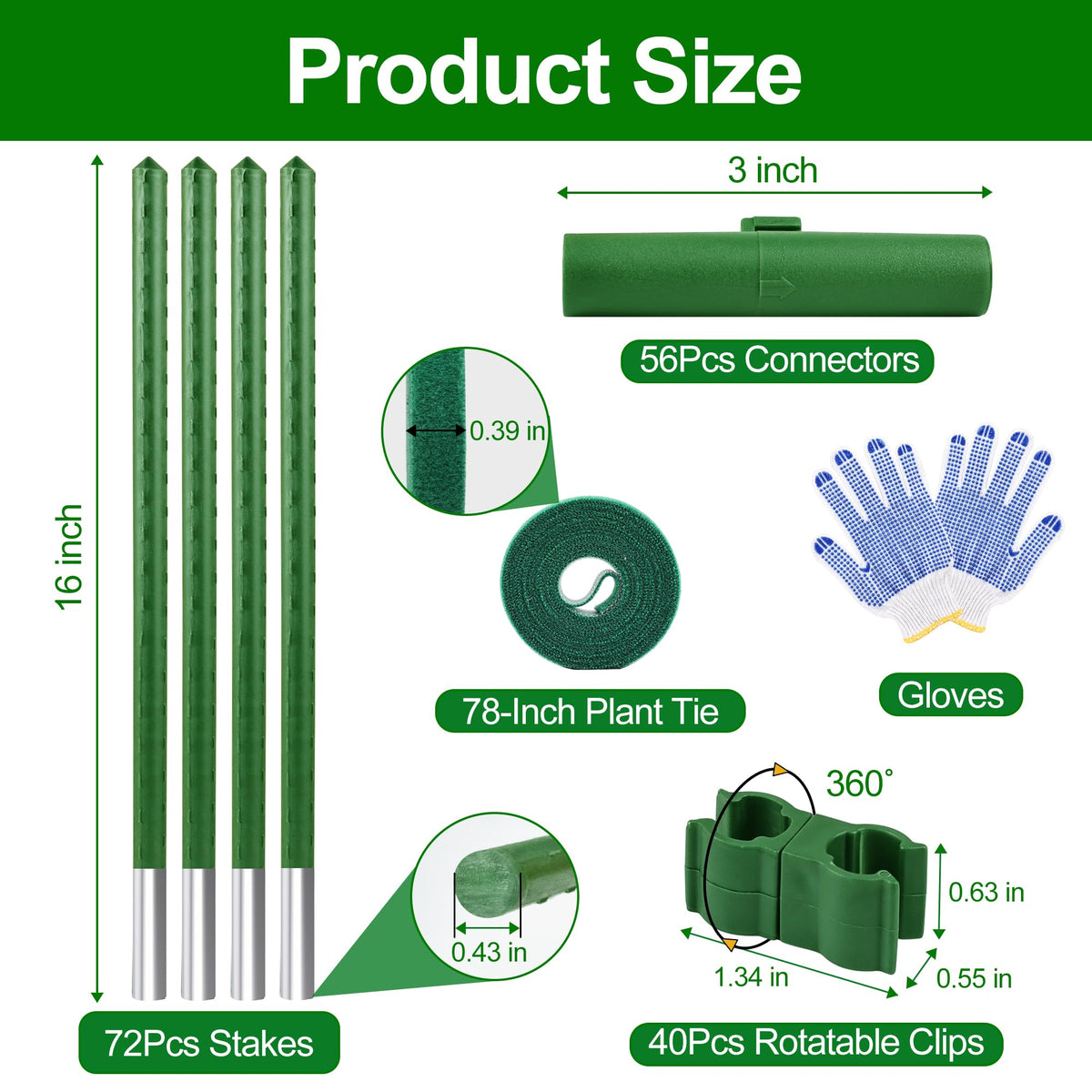 WAENLIR garden stakes 4ft height setup demonstrates modular expansion for various crops.