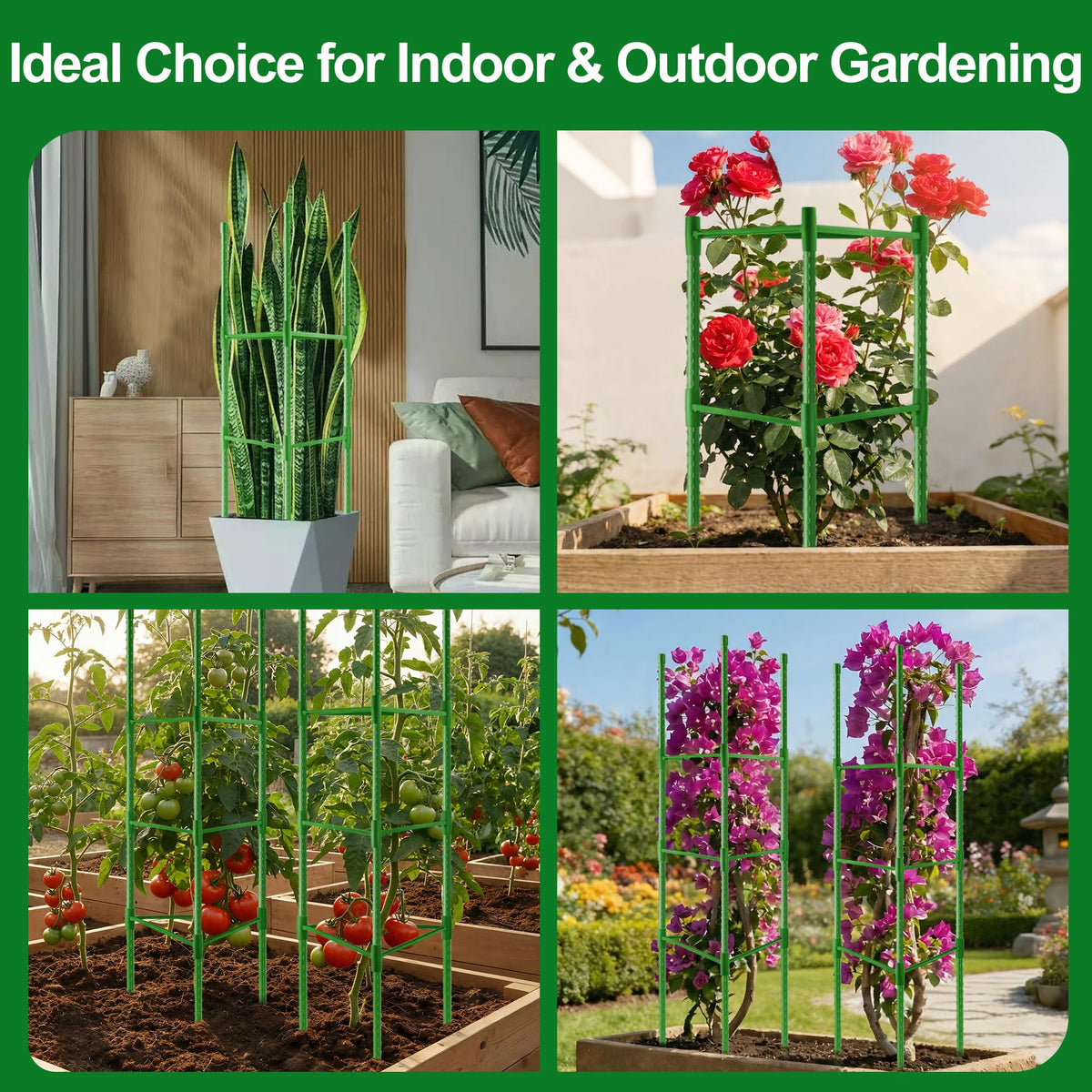 WAENLIR sturdy garden stakes kit supports heavy vines