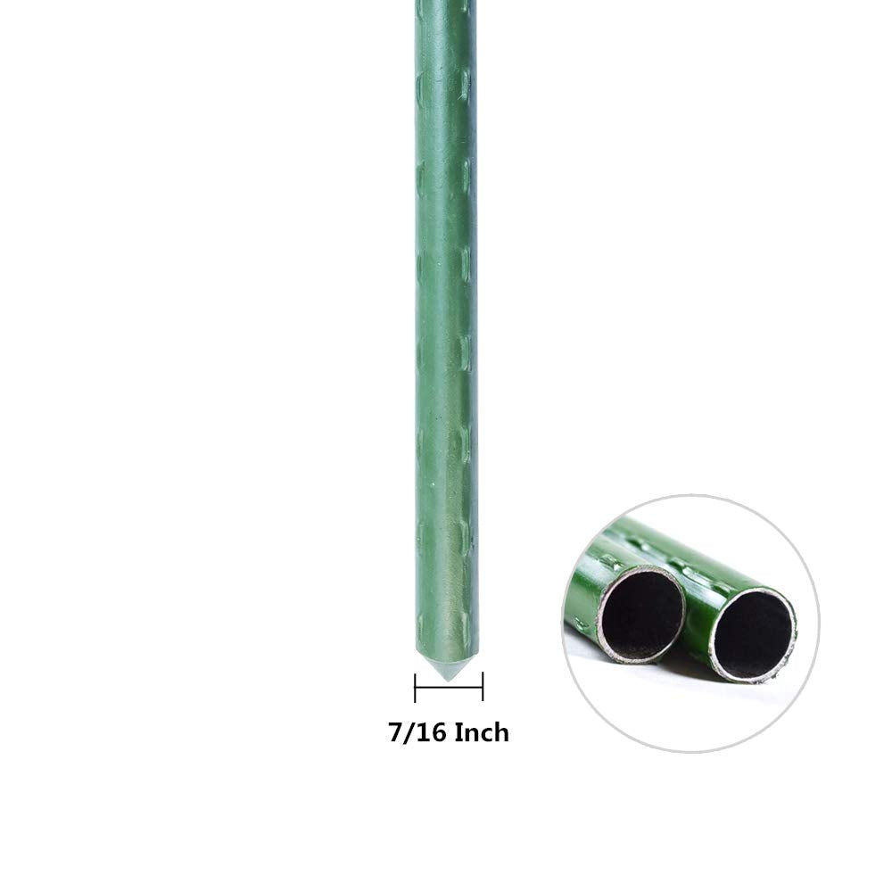Sturdy plant stake with ridged grip for climbing plants
