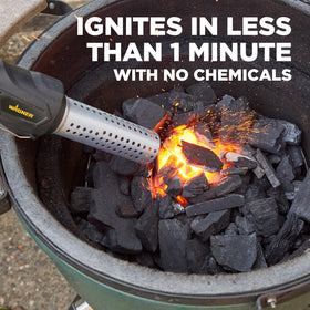 Wagner Electro-Torch chemical-free ignition uses 1500° hot air for clean cooking.