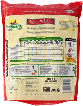 Wagner's Cardinal Blend 6 lb bag back view with closure