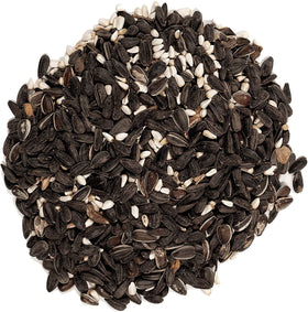 Seed components of Wagner's Cardinal Blend: safflower and black oil sunflower
