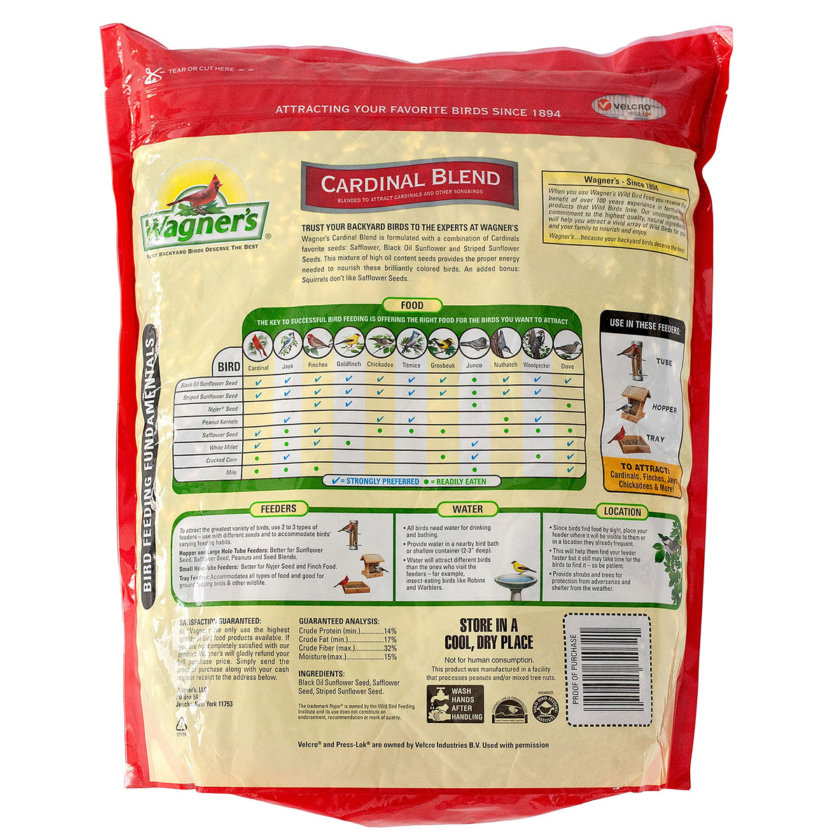 Closeup of Wagner's Cardinal Blend seeds showing high-oil content for energy.
