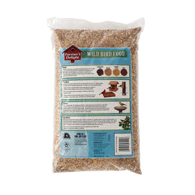 Wagner's Farmer's Delight ingredients—millet, milo, cracked corn, sunflower—for versatile feeder mixes.