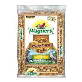 Wagner's shelled peanut pieces at a bird feeder setup for all-season energy