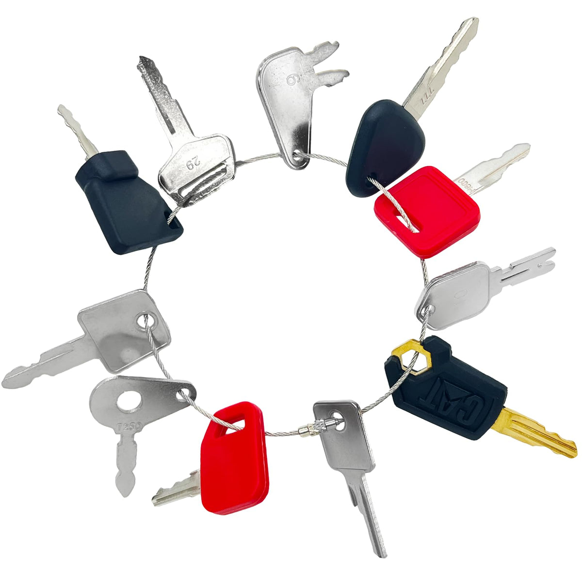 WAH LIN PARTS 11-piece master key set for heavy equipment, versatile ignition options.