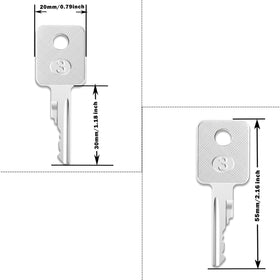 WAH LIN PARTS D250 ignition key closeup with precise cut for Bobcat compatibility.