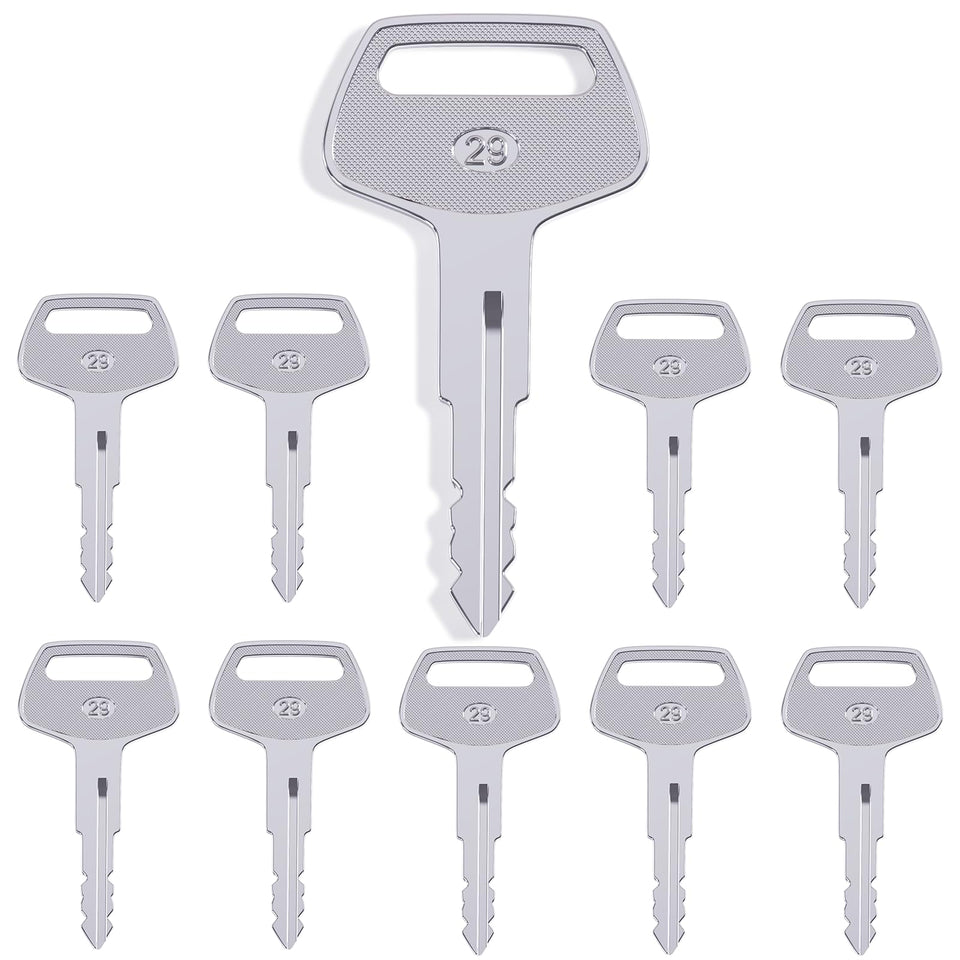 WAH LIN PARTS ignition key 10-pack for Komatsu, ideal for quick replacements.