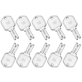 WAH LIN PARTS ignition keys 10-pack assembly designed for reliable starts on heavy equipment.