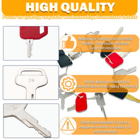 WAH LIN PARTS key identification sheet helps match unlabeled keys.