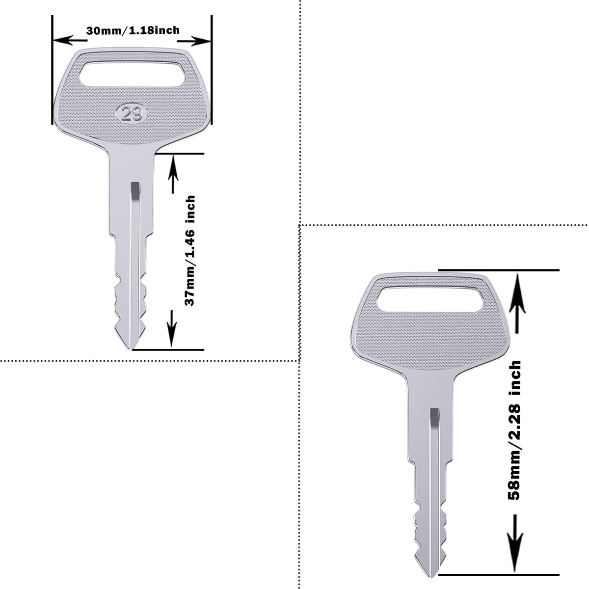 WAH LIN PARTS key ring included to organize spare keys on site.