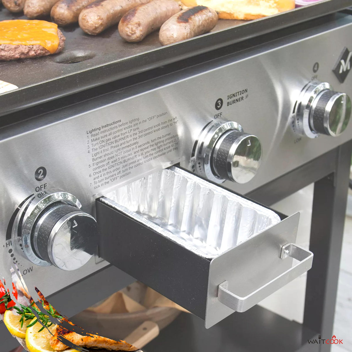 Waitcook grease-tray-liners compatibility-note for compatible griddles