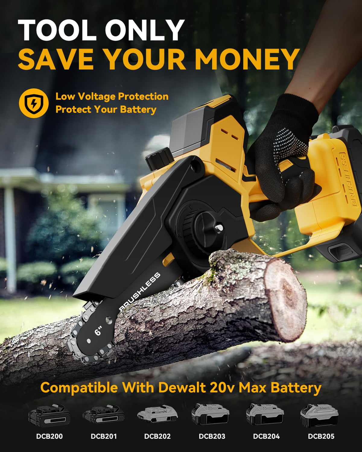 Waitiey mini chainsaw with brushless motor delivers smooth power