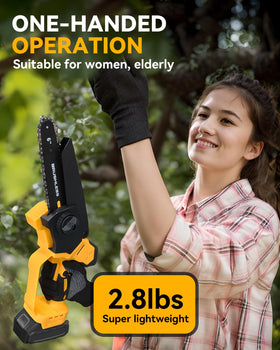 Waitiey mini chainsaw safety gear and carrying case included