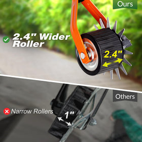 Walensee edger 2-4in roller for improved stability on rough surfaces.