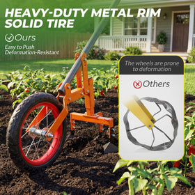 Walensee EVA wheel delivers smooth rolling over soil surfaces.