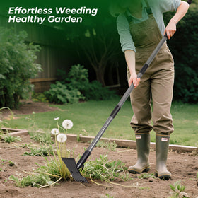 Walensee Garden Weeder Tool with ergonomic length adjustment for different heights.