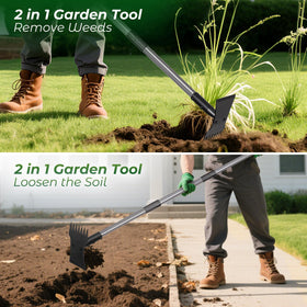 Walensee Garden Weeder Tool featuring a 3.5-inch hoe blade for soil loosening.