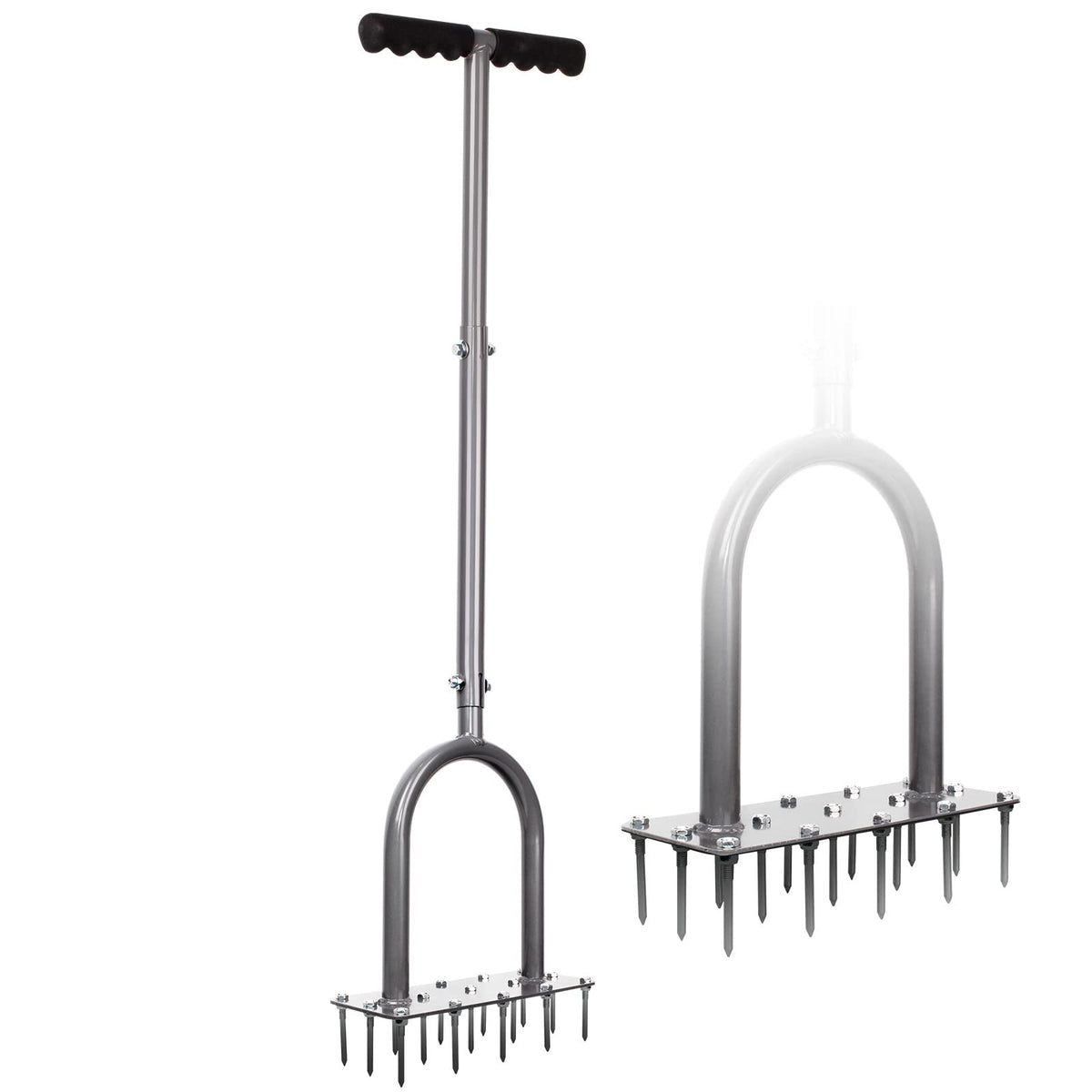 Walensee lawn aerator with 15 spikes for deeper soil penetration and aeration.