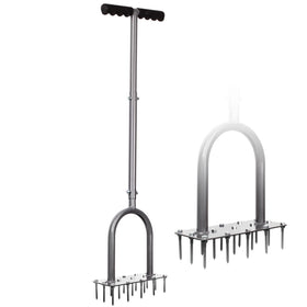 Walensee lawn aerator with 15 spikes for deeper soil penetration and aeration.