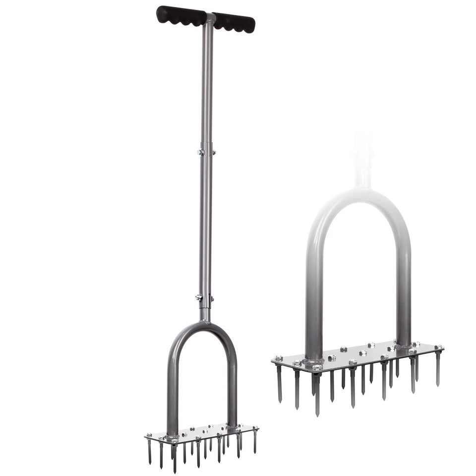 Walensee lawn aerator with 15 spikes for deeper soil penetration and aeration.