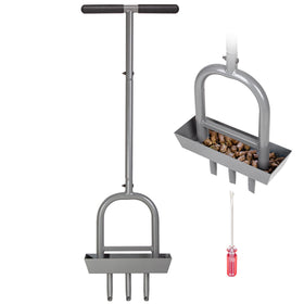 Walensee lawn aerator with 3 tines penetrates soil for deeper core plugs.