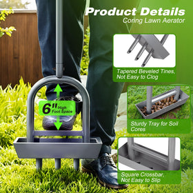 Walensee cleaning tool helps remove soil from tines after aeration.