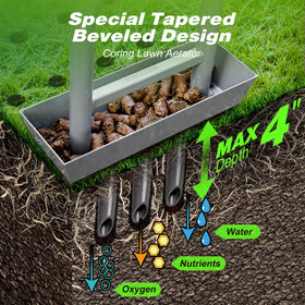 Walensee durable painted metal construction supports frequent lawn care tasks.