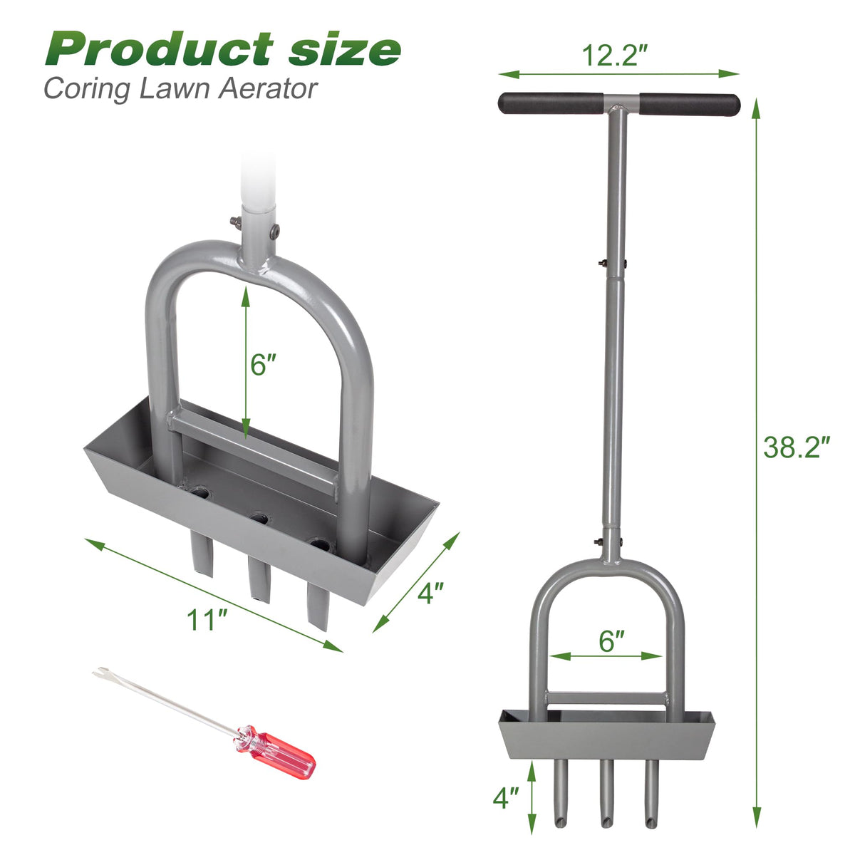 Walensee soil-core storage tray keeps plugs organized during aeration.