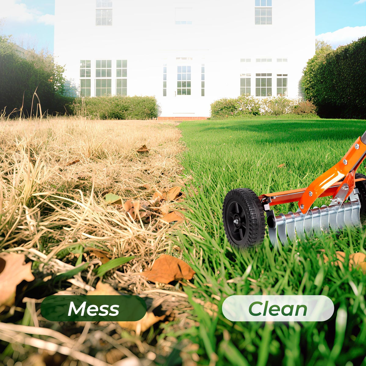 Walensee Lawn care tool demonstrates effective soil aeration and moss management.