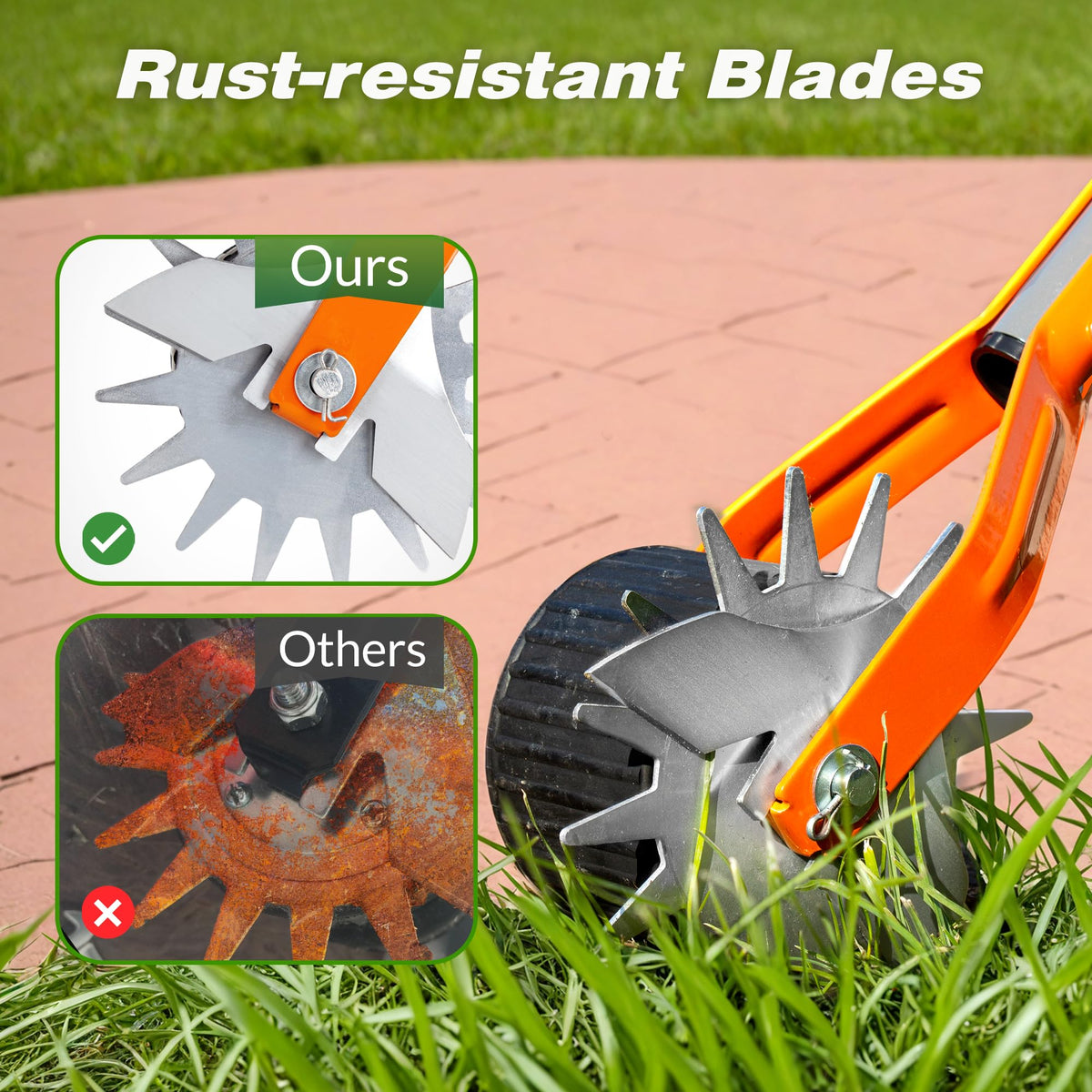 Walensee lawn edger universal use for garden, sidewalks, driveways, landscaping.
