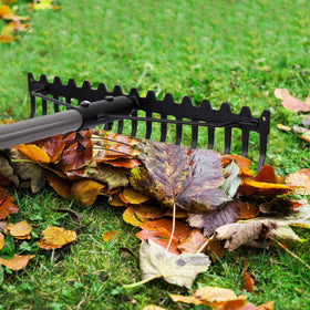 Walensee rake gathers leaves and clippings without harming plants