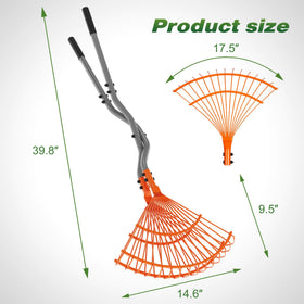 Walensee long steel handle rake offering comfortable reach and reduced bending