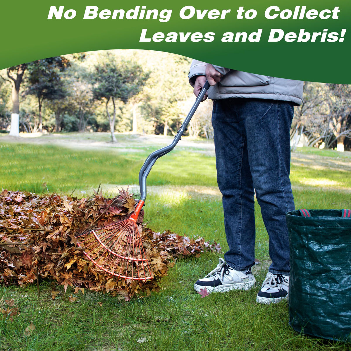 Walensee multi-purpose yard tool tackling leaves, grass, and debris