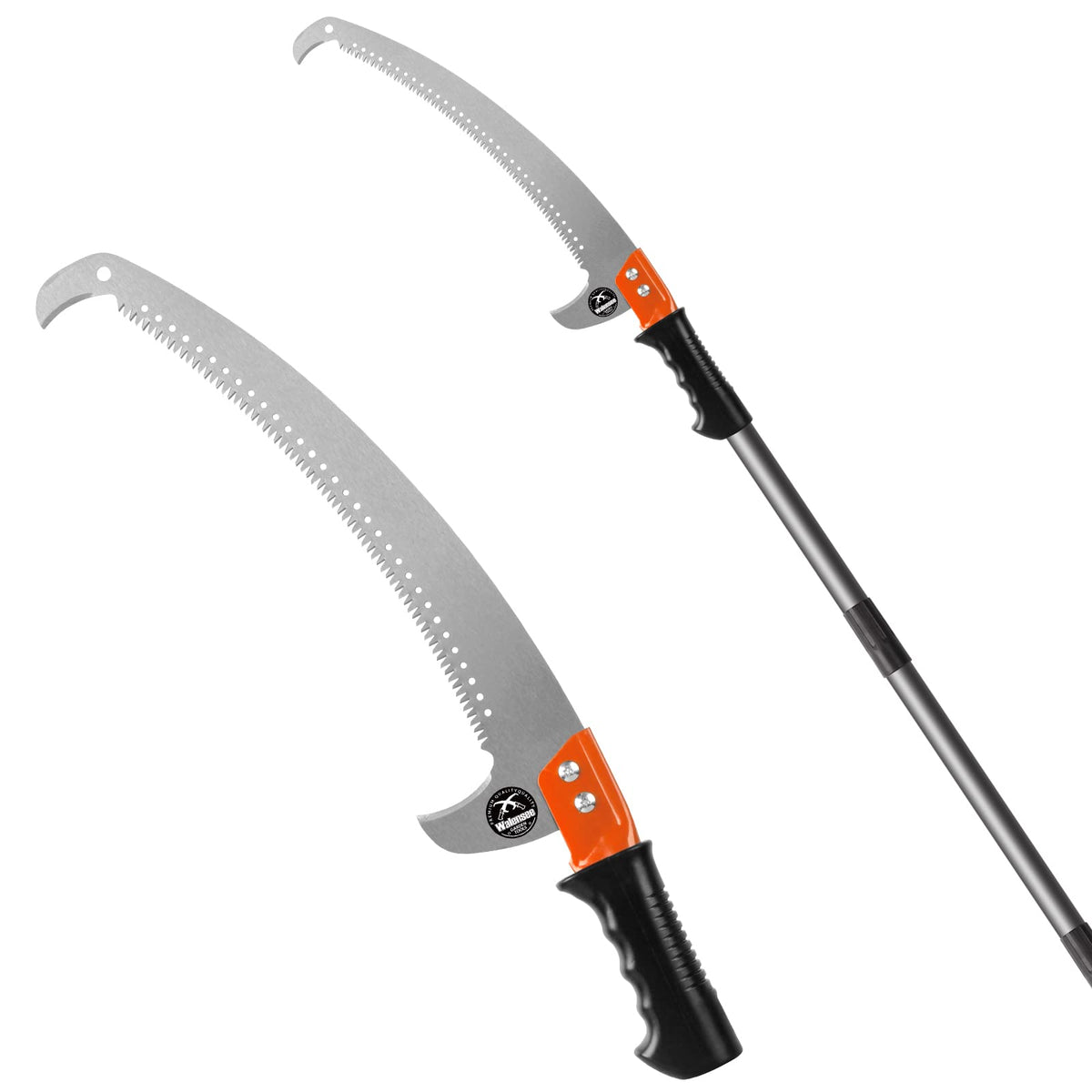 Walensee pole saw blade close-up showing sharp Mn steel teeth for clean cuts.