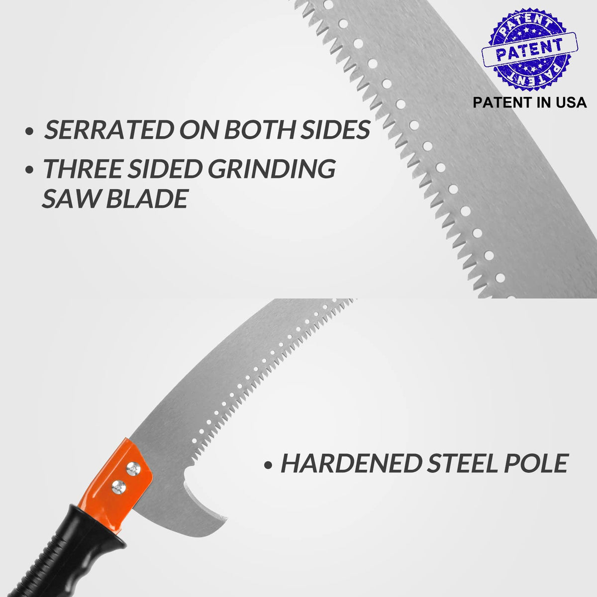 Walensee pole saw stainless steel pole offers rust-free durability for outdoor pruning tasks