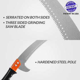 Walensee pole saw stainless steel pole offers rust-free durability for outdoor pruning tasks