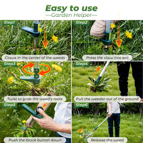 Walensee weed puller securely grips weed roots for clean removal.
