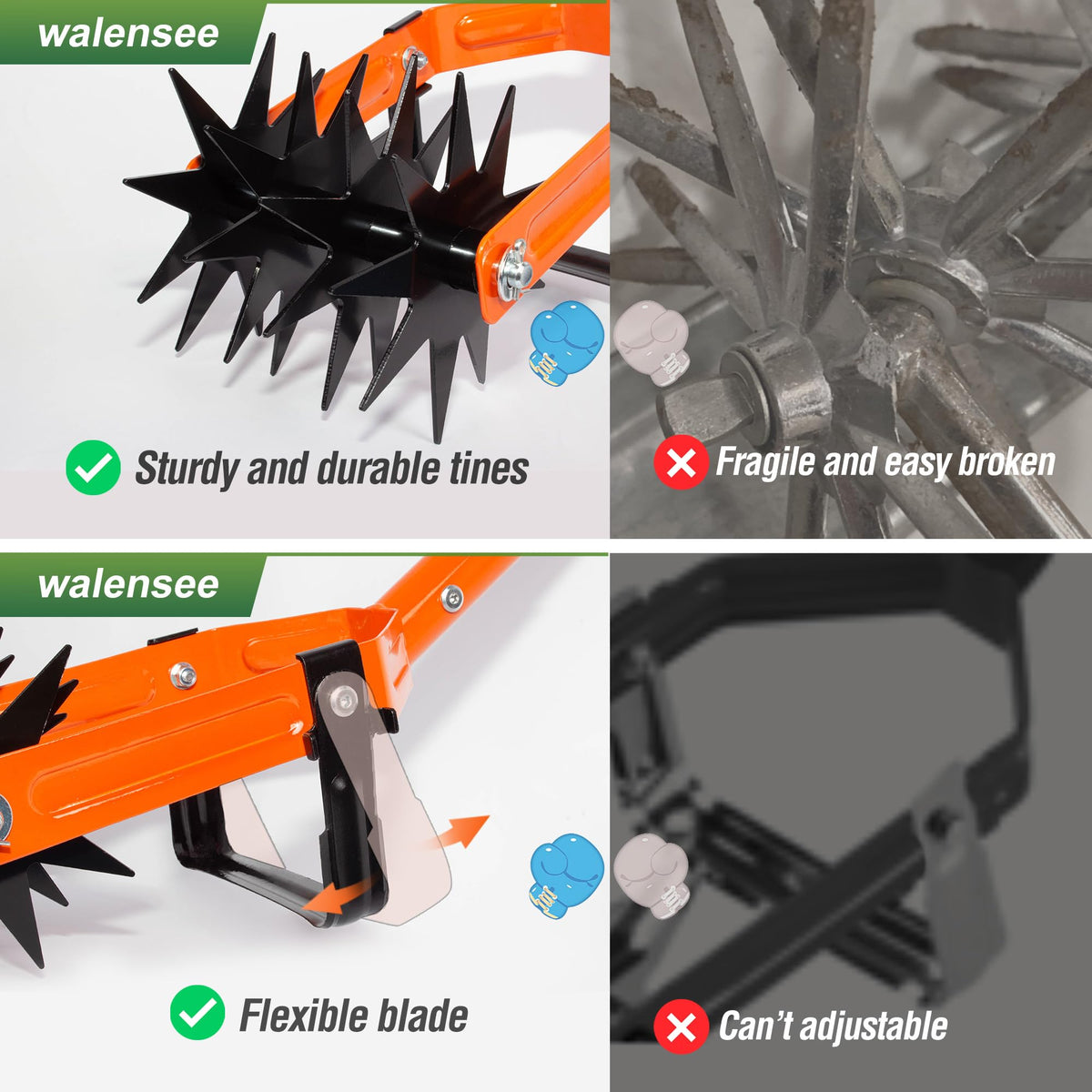 Walensee adjustable long handle reducing bending during gardening