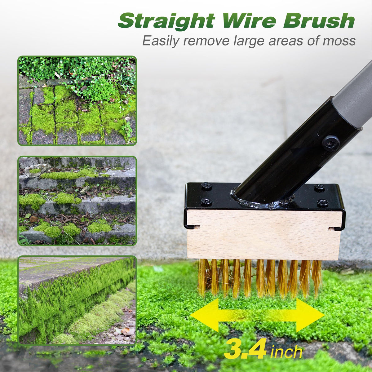 Walensee scraper blade tackles stubborn roots in deep cracks.